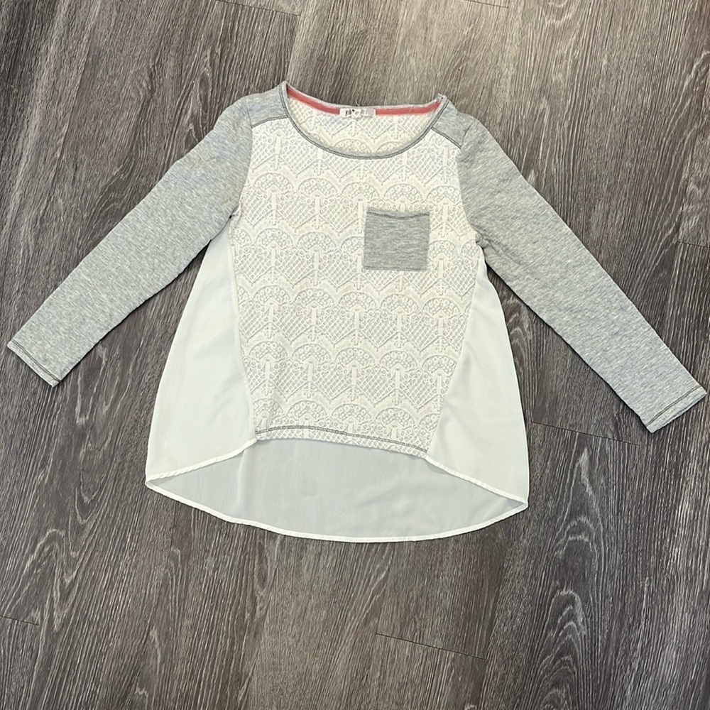 🤍 Jolt Lace Pocket Sheer Back Blouse 🤍